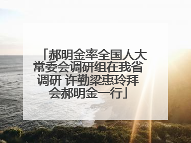 郝明金率全国人大常委会调研组在我省调研 许勤梁惠玲拜会郝明金一行