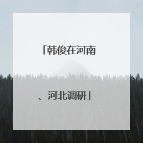 韩俊在河南、河北调研