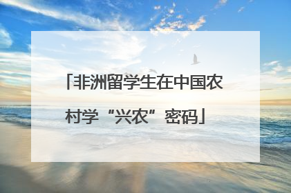 非洲留学生在中国农村学“兴农”密码