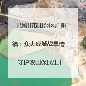 铜川市印台区广阳镇：众志成城战旱情 守护农田保民生