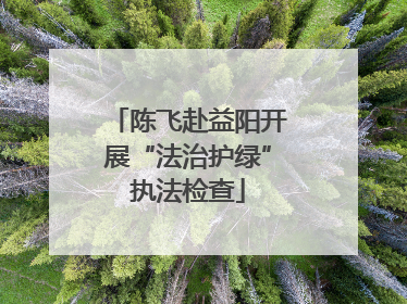陈飞赴益阳开展“法治护绿”执法检查