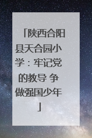 陕西合阳县天合园小学：牢记党的教导 争做强国少年