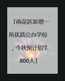 雨花区新增一所优质公办学校，今秋预计招生800人