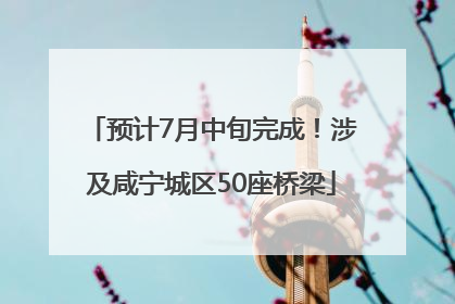 预计7月中旬完成！涉及咸宁城区50座桥梁