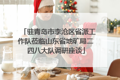 驻青岛市李沧区省派工作队莅临山东省地矿局二四八大队调研座谈