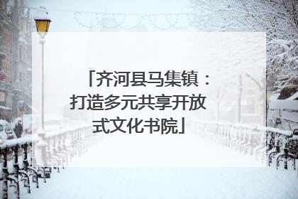 齐河县马集镇：打造多元共享开放式文化书院