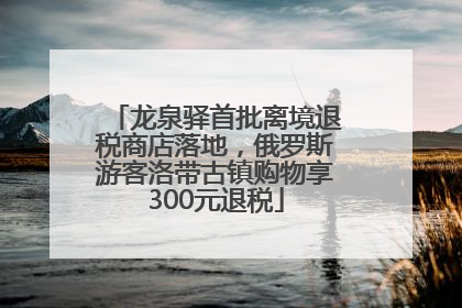 龙泉驿首批离境退税商店落地，俄罗斯游客洛带古镇购物享300元退税