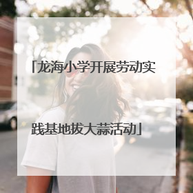 龙海小学开展劳动实践基地拔大蒜活动
