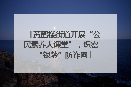 黄鹤楼街道开展“公民素养大课堂”，织密“银龄”防诈网