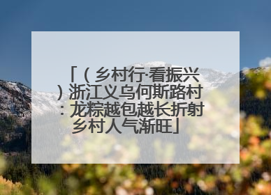 （乡村行·看振兴）浙江义乌何斯路村：龙粽越包越长折射乡村人气渐旺
