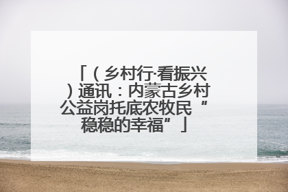 （乡村行·看振兴）通讯：内蒙古乡村公益岗托底农牧民“稳稳的幸福”