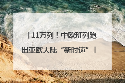 11万列！中欧班列跑出亚欧大陆“新时速”