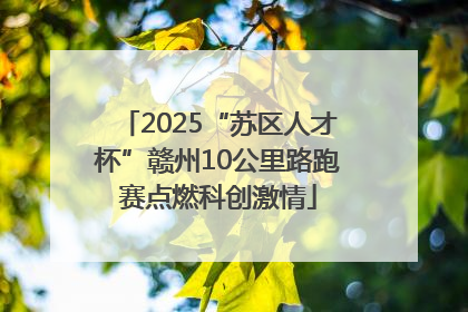 2025“苏区人才杯”赣州10公里路跑赛点燃科创激情