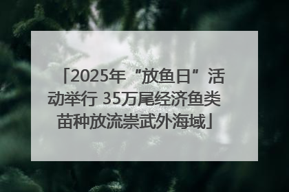 2025年“放鱼日”活动举行 35万尾经济鱼类苗种放流崇武外海域