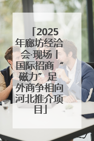 2025年廊坊经洽会·现场丨国际招商“磁力”足 外商争相向河北推介项目