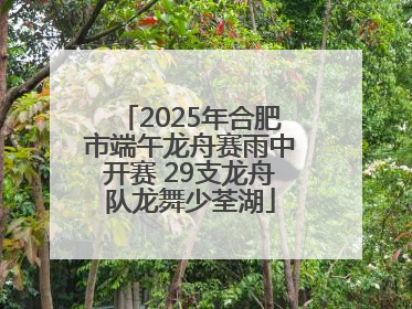 2025年合肥市端午龙舟赛雨中开赛 29支龙舟队龙舞少荃湖