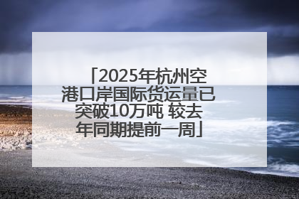 2025年杭州空港口岸国际货运量已突破10万吨 较去年同期提前一周