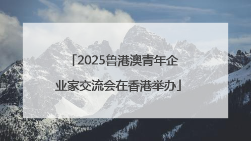 2025鲁港澳青年企业家交流会在香港举办