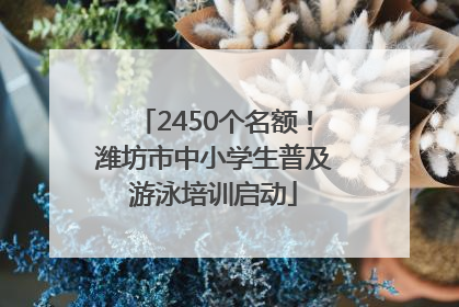 2450个名额！潍坊市中小学生普及游泳培训启动