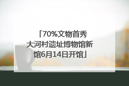 70%文物首秀 大河村遗址博物馆新馆6月14日开馆
