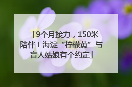9个月接力，150米陪伴！海淀“柠檬黄”与盲人姑娘有个约定